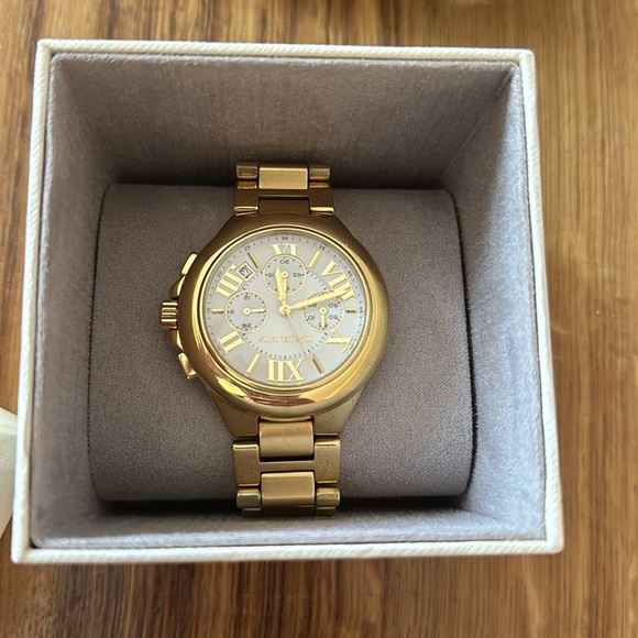 NIB MICHAEL KORS chronograph gold tone watch - Picture 7 of 12